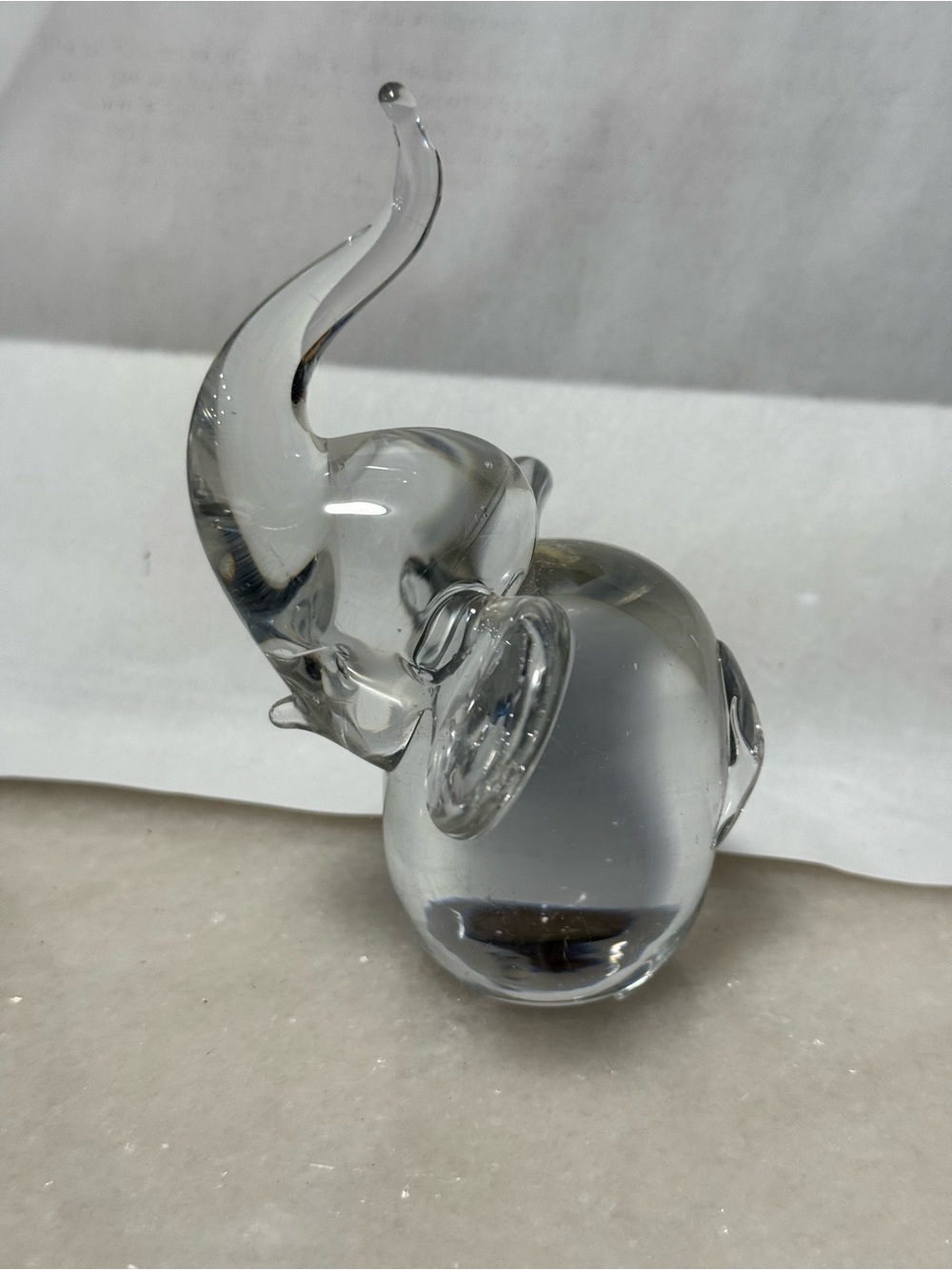 Clear Glass Elephant Figurine - Home Accents
